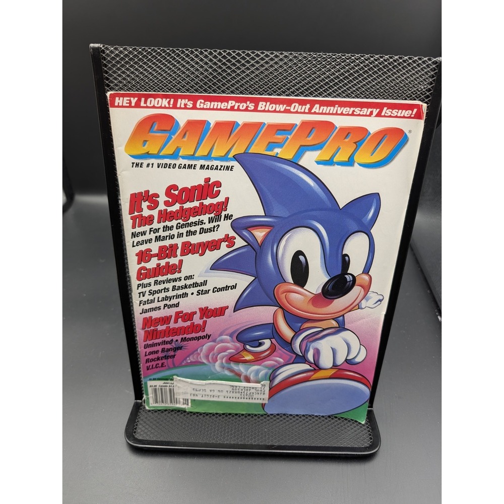 GamePro Magazine June 1991 Issue 23 Sonic The Hedgehog Sega Genesis Retro VTG